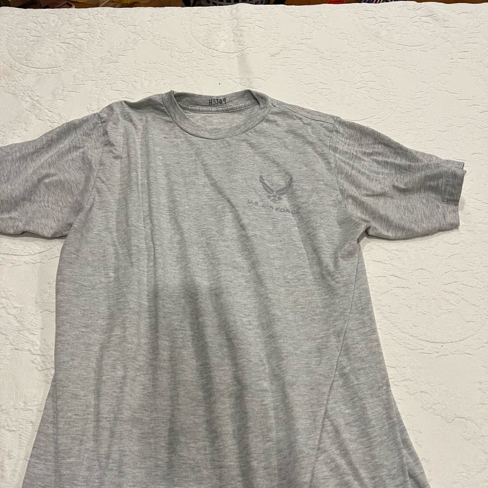 Airforce Heather Gray Crew Neck Short Sleeve Tee
